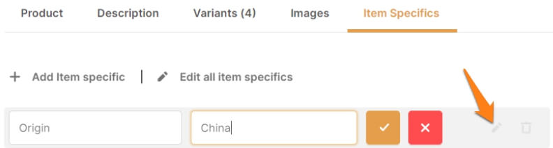 edit item specifics ebay