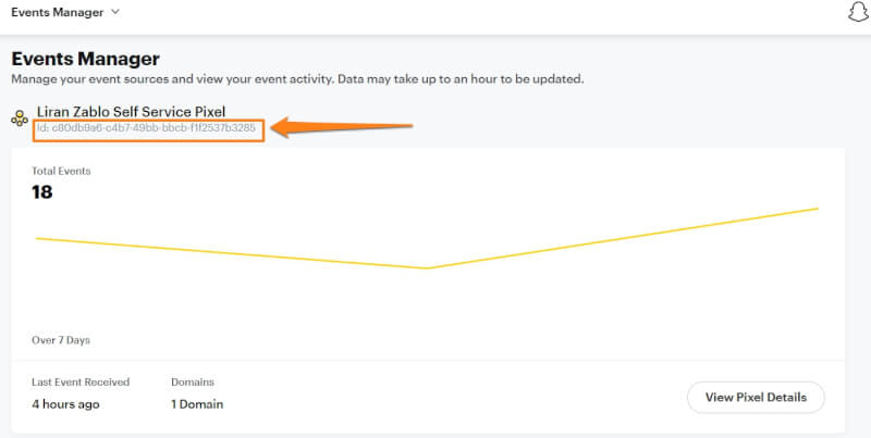 copy snapchat pixel id