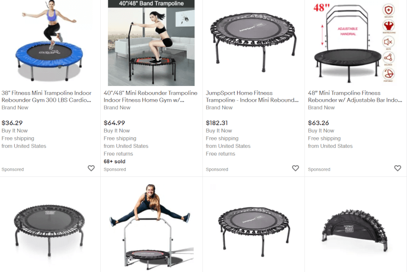 Fitness trampoline dropshipping 2023