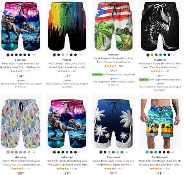 men swim shorts dropshipping