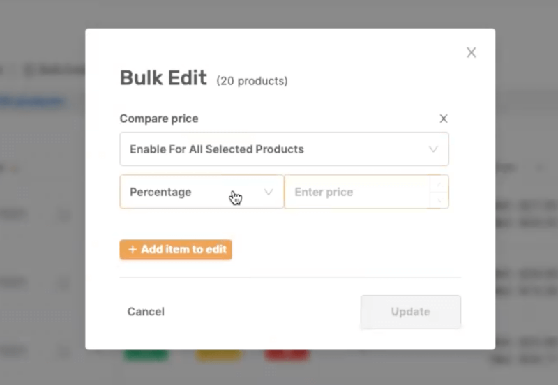 bulk change options feature AutoDS