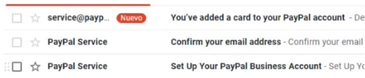 paypal email card confirmation