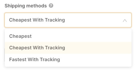 shipping methods autods